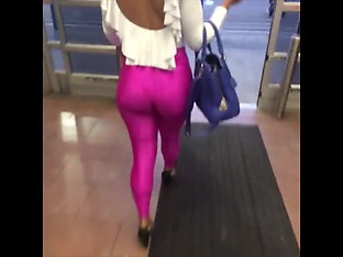 candid pink tight pants